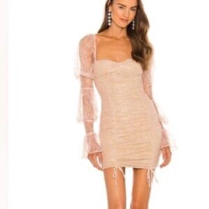 Michael Costello M Isadora Mini Dress in Baby Pink revolve medium